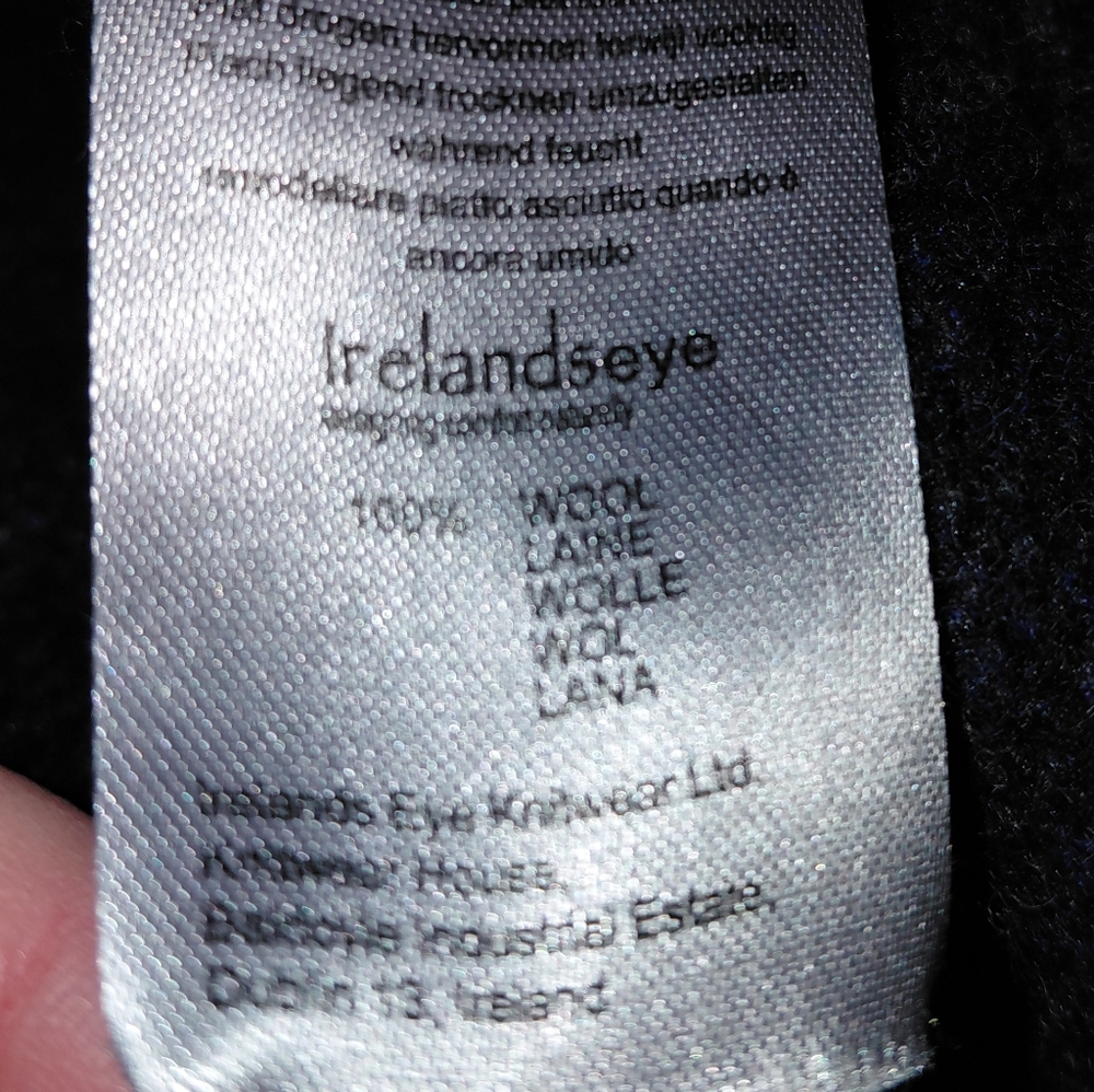Ireland's Eye 100% Wool Quarter Zip Sweater Men's Size‎ Small Navy Blue - Picture 4 of 5
